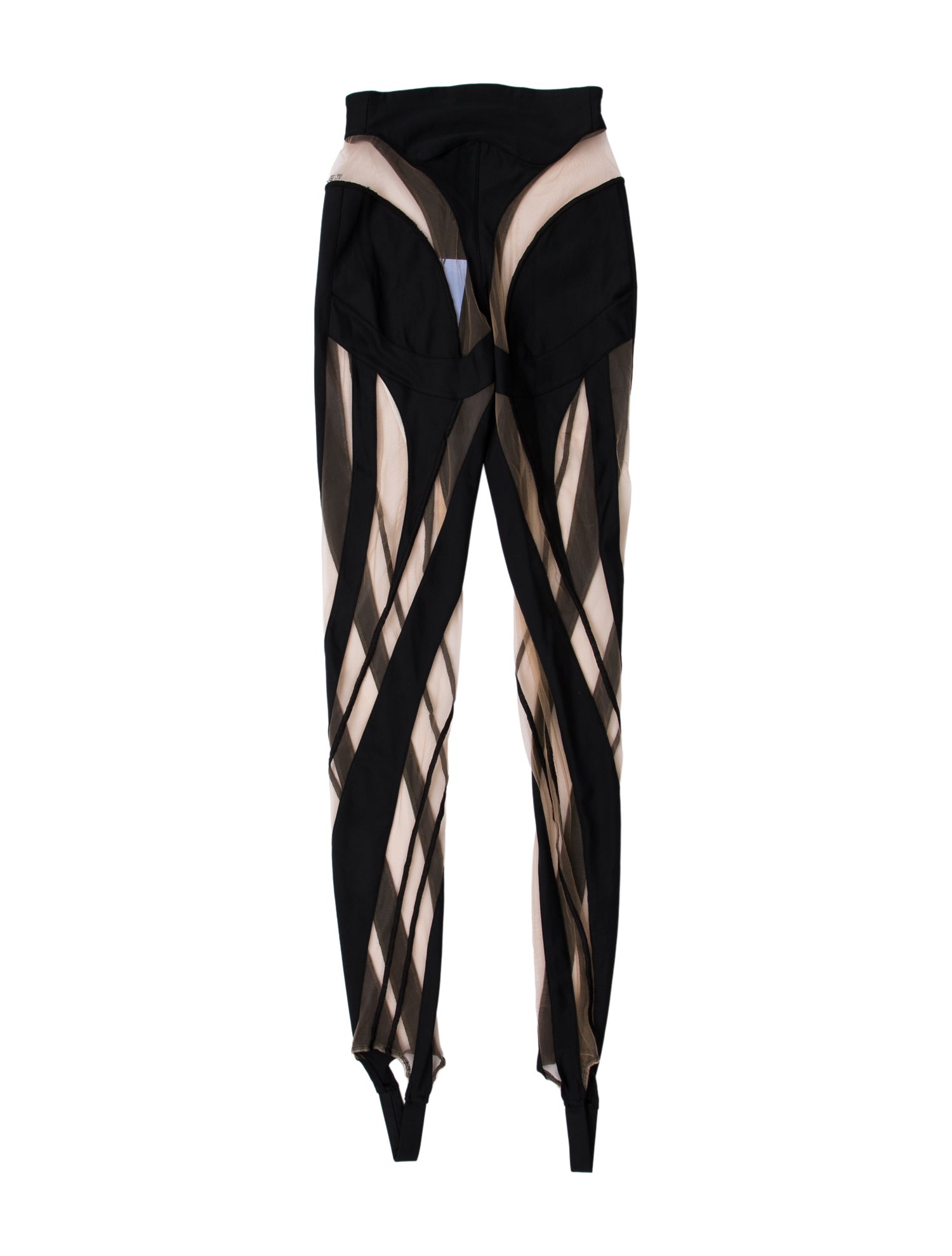 Mugler Colorblock Pattern Skinny Leg Pants