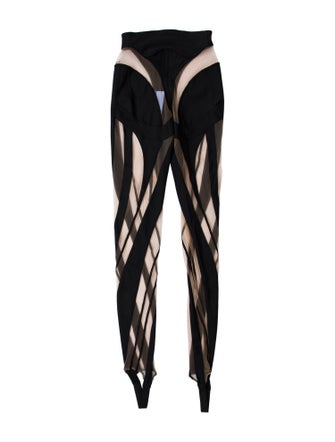 Mugler Colorblock Pattern Skinny Leg Pants