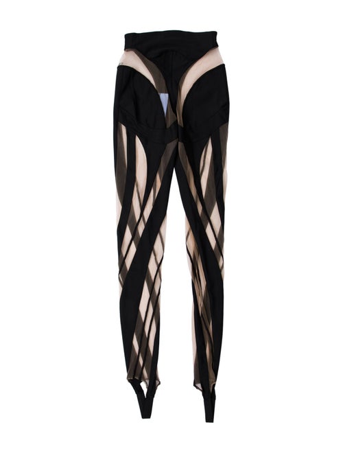 Mugler Colorblock Pattern Skinny Leg Pants