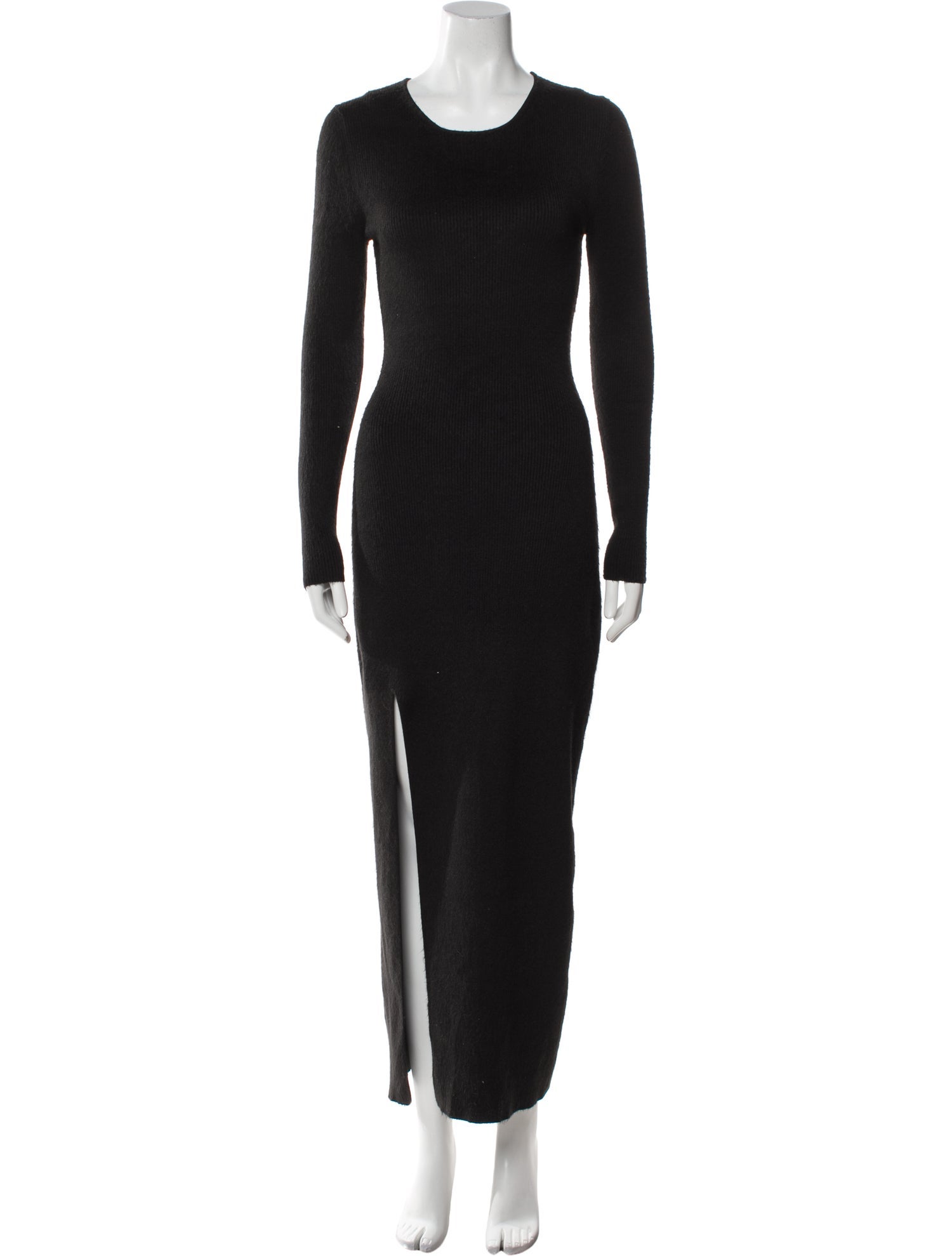Mugler Crew Neck Long Dress
