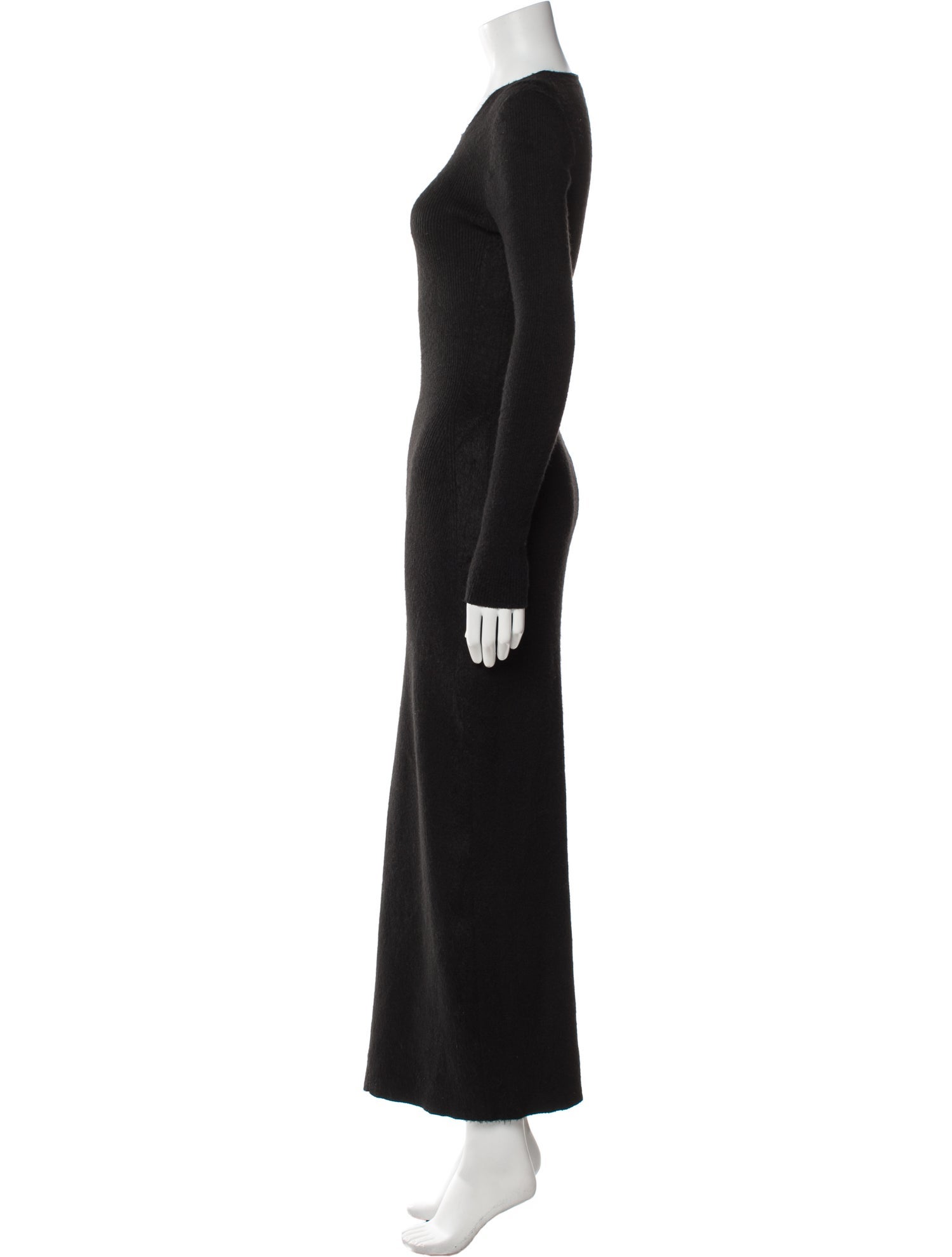 Mugler Crew Neck Long Dress
