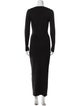 Mugler Crew Neck Long Dress