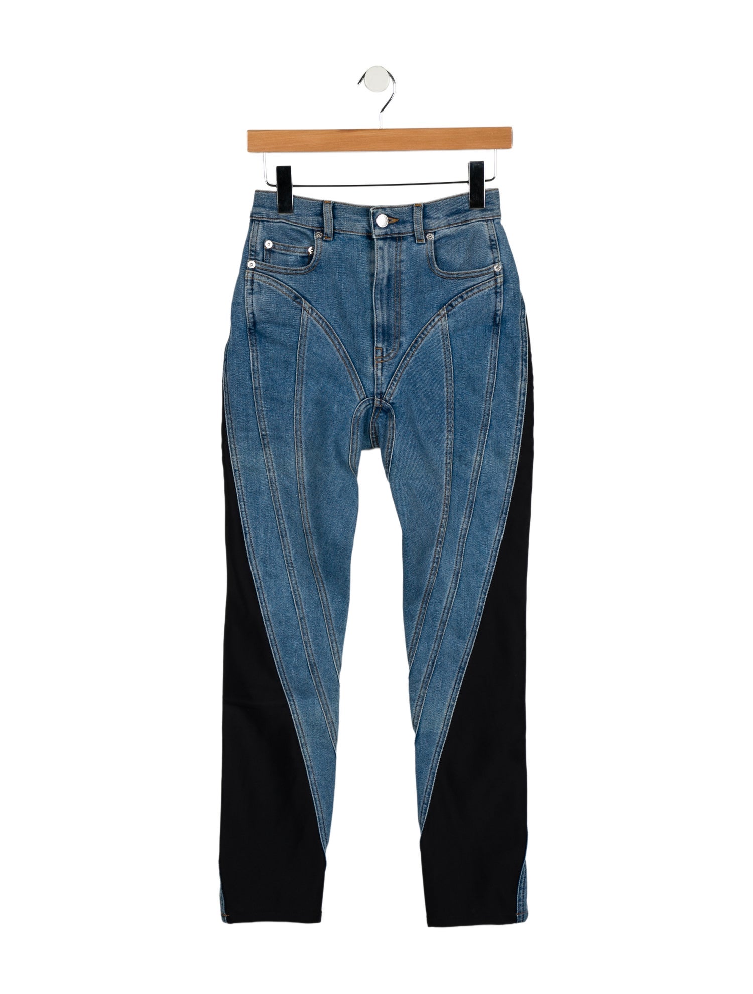 Mugler Mid-Rise Straight Leg Jeans