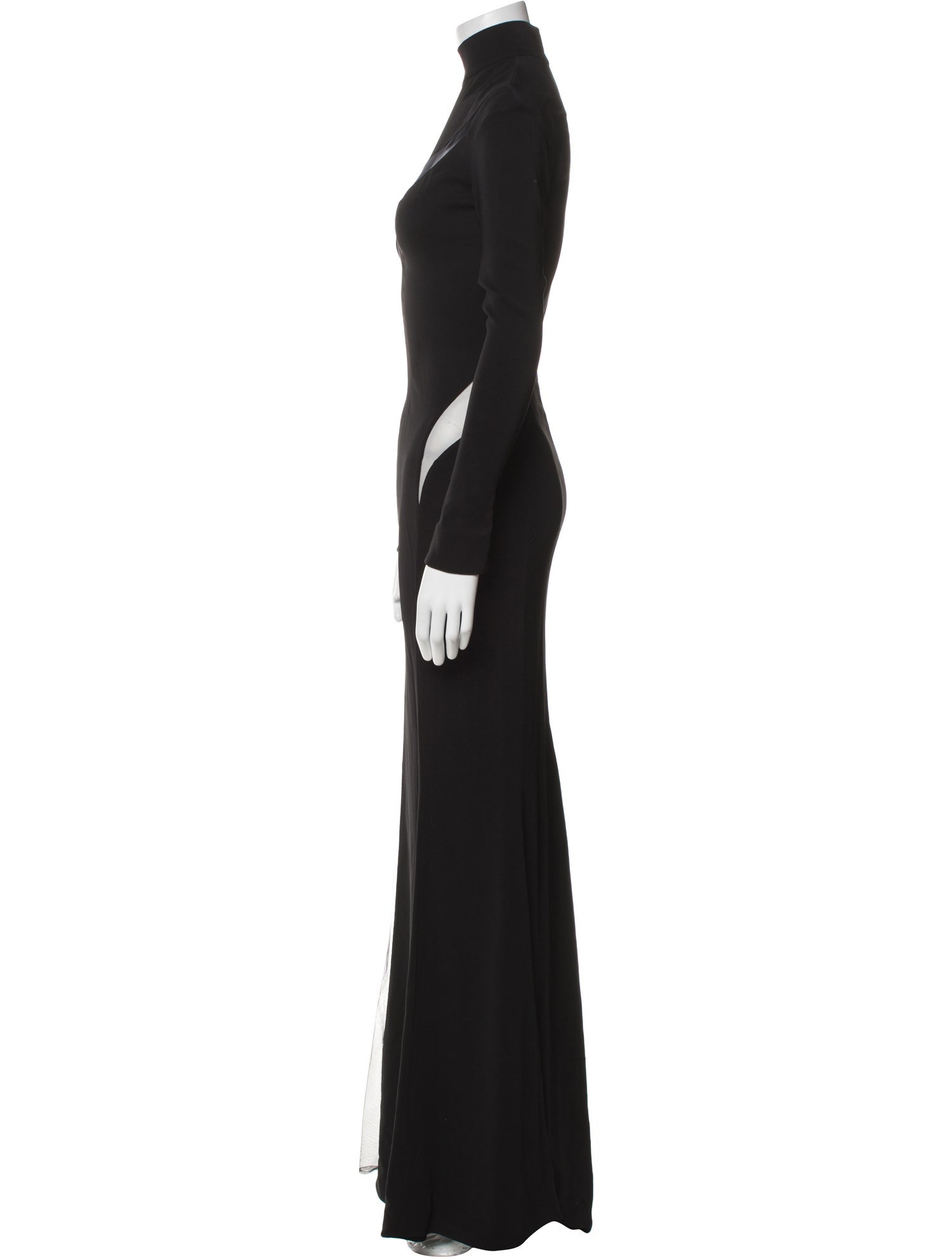 Mugler Turtleneck Long Dress
