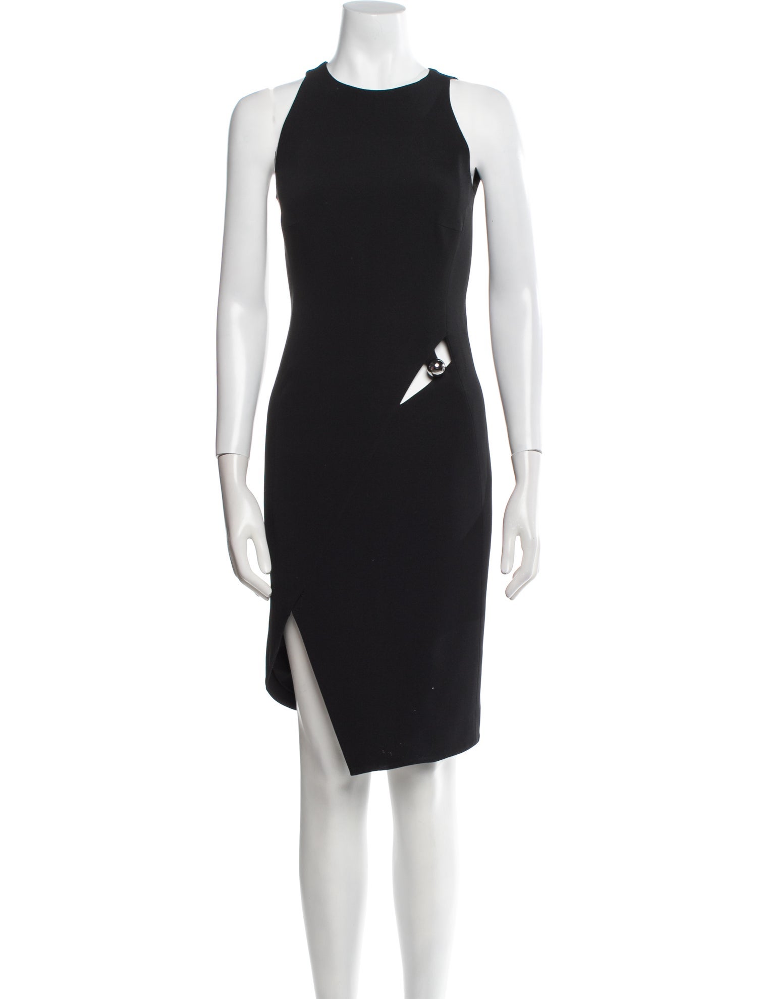 Mugler Crew Neck Midi Length Dress