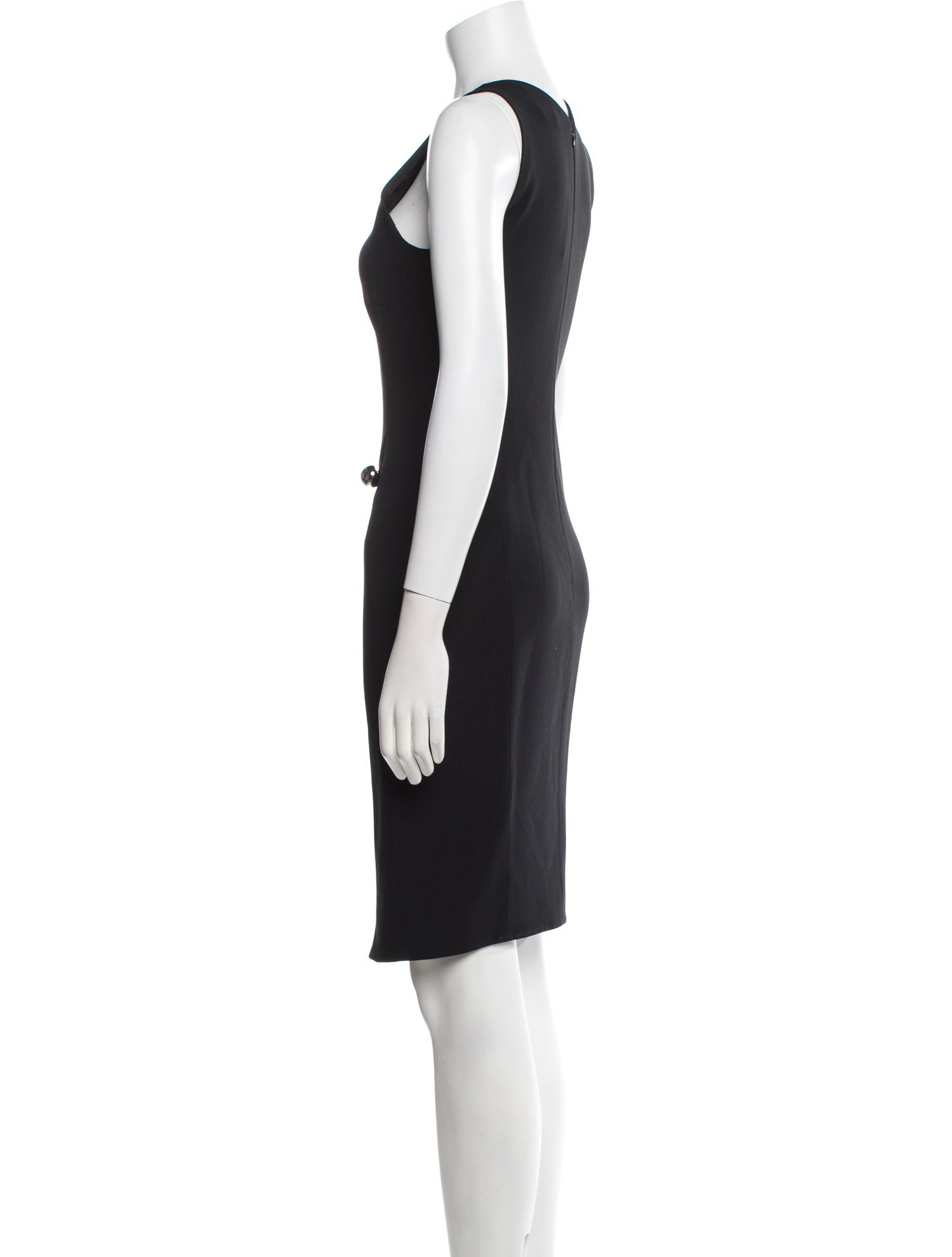 Mugler Crew Neck Midi Length Dress
