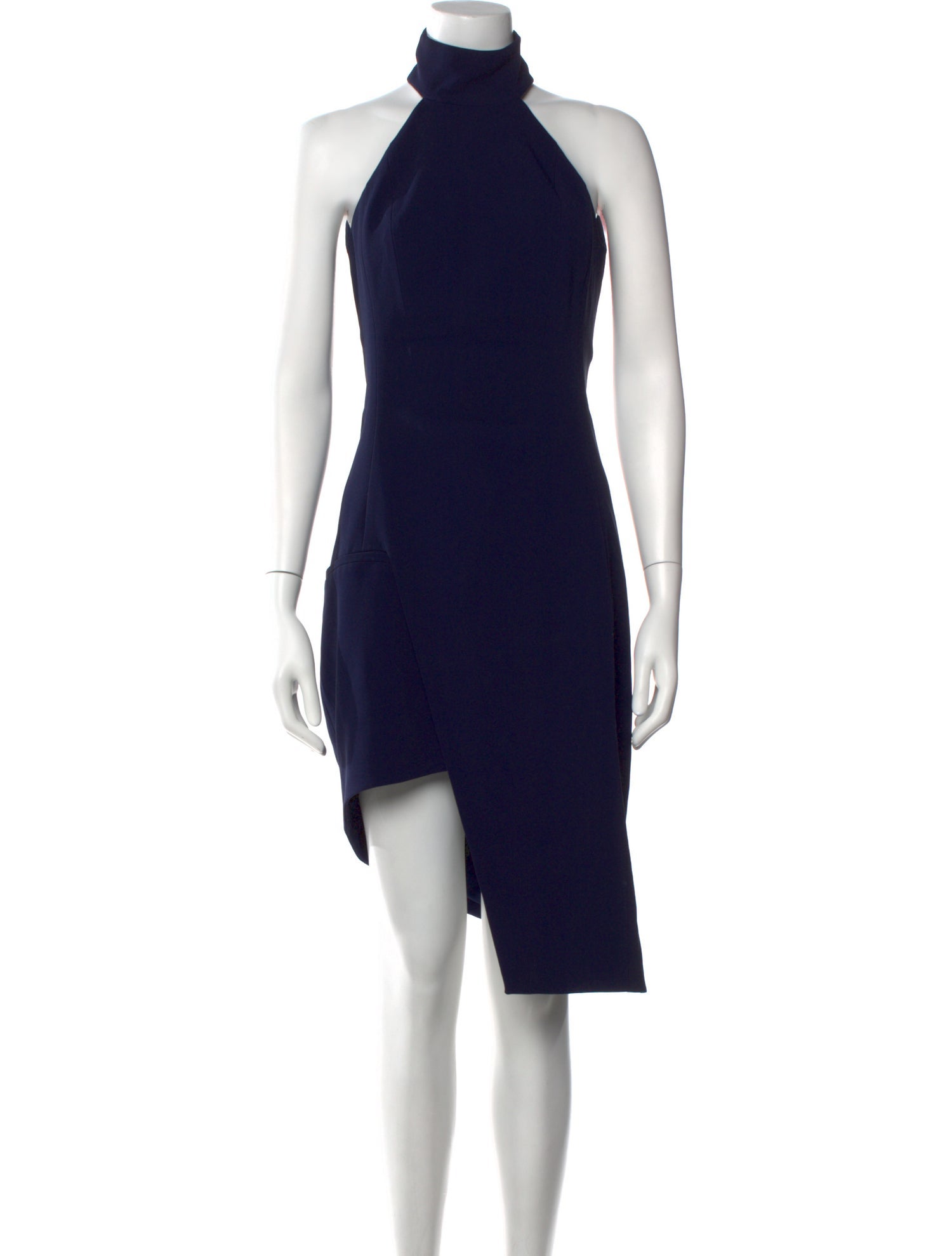 Mugler Mock Neck Midi Length Dress