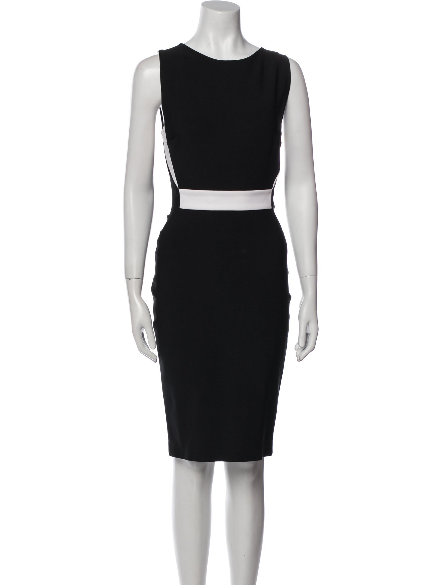 Mugler Bateau Neckline Knee-Length Dress