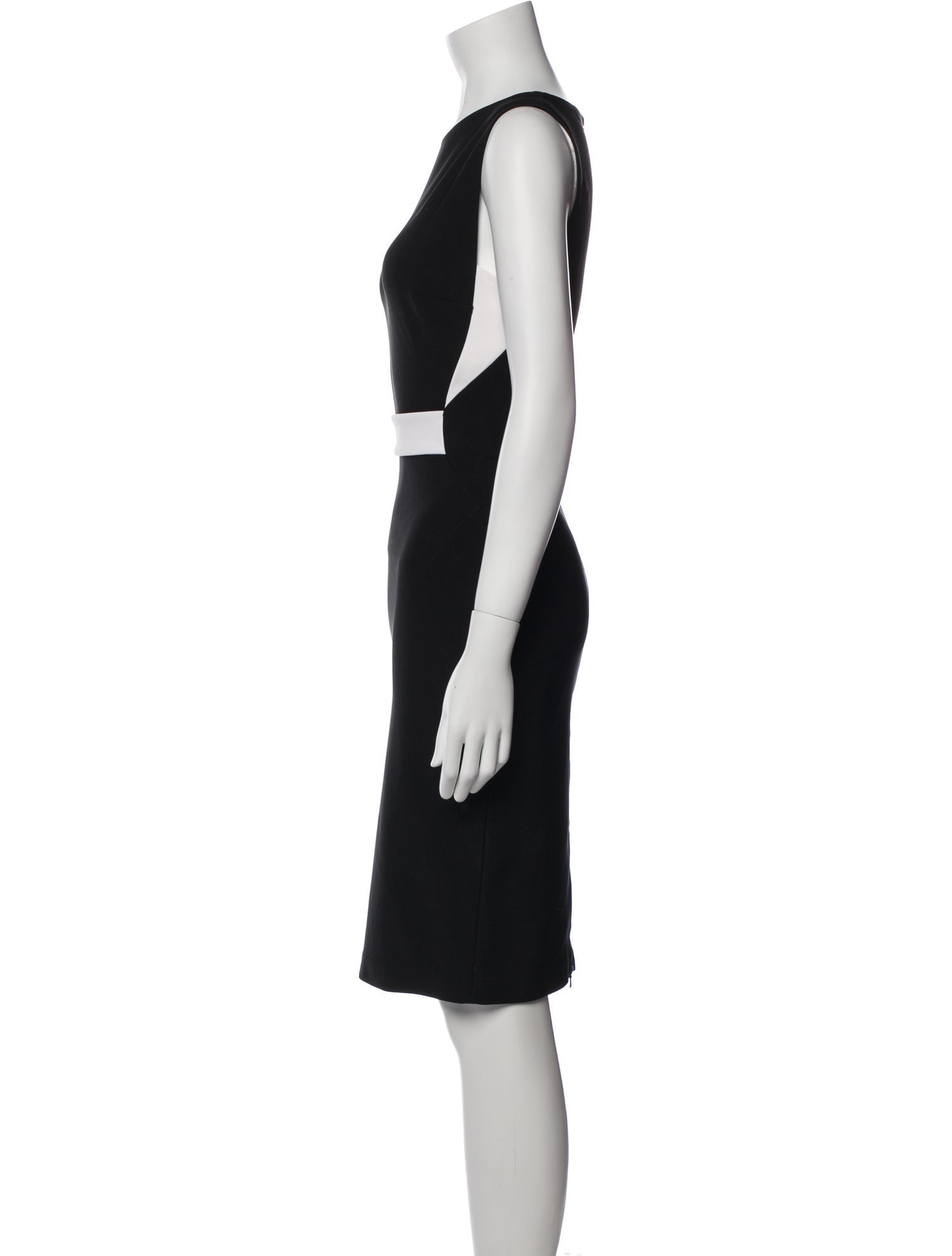 Mugler Bateau Neckline Knee-Length Dress