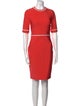 Mugler Crew Neck Knee-Length Dress