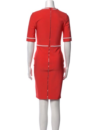 Mugler Crew Neck Knee-Length Dress