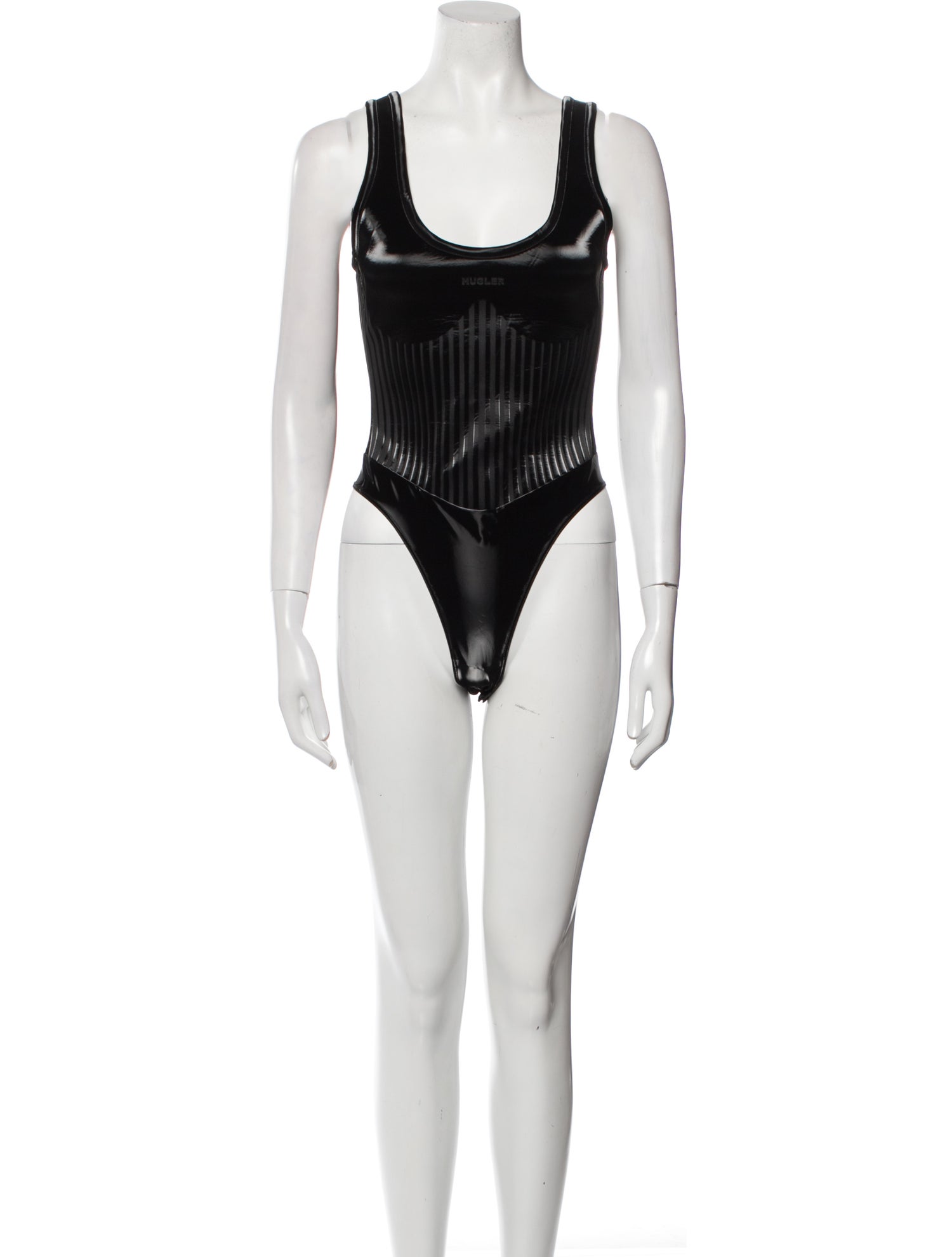 Mugler Scoop Neck Sleeveless Bodysuit