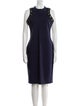 Mugler Crew Neck Midi Length Dress