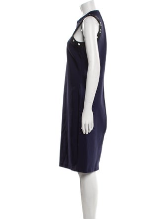 Mugler Crew Neck Midi Length Dress