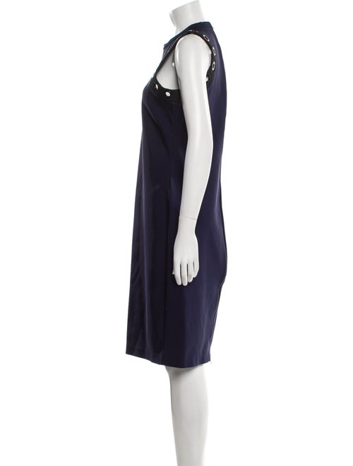 Mugler Crew Neck Midi Length Dress