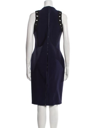 Mugler Crew Neck Midi Length Dress