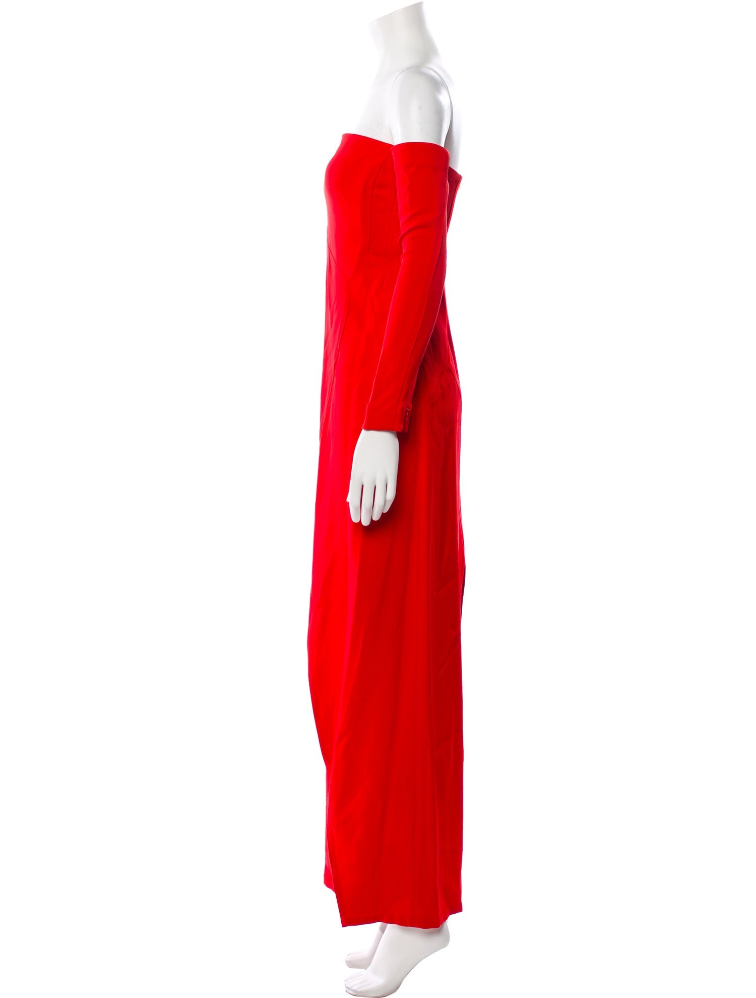 Mugler Off-The-Shoulder Long Dress
