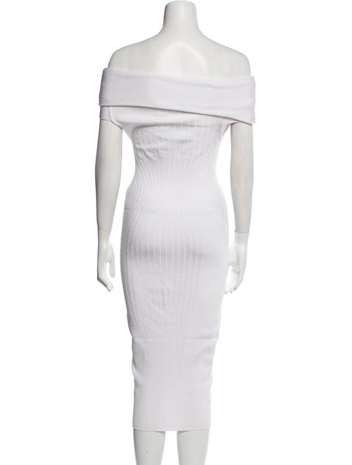Mugler Off-The-Shoulder Knee-Length Dress