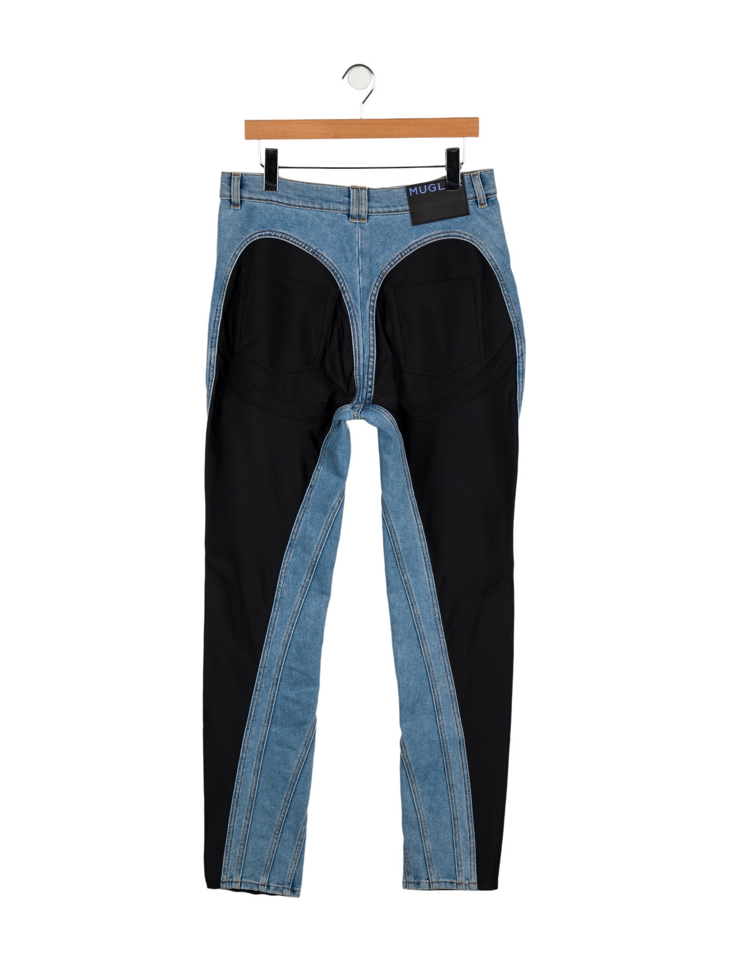 Mugler High-Rise Straight Leg Jeans