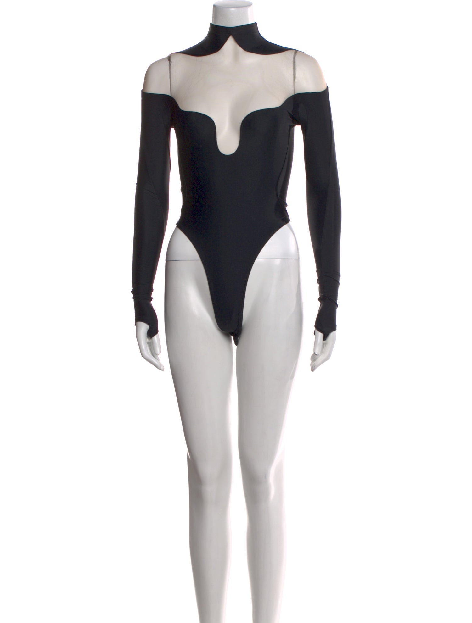 Mugler Turtleneck Long Sleeve Bodysuit