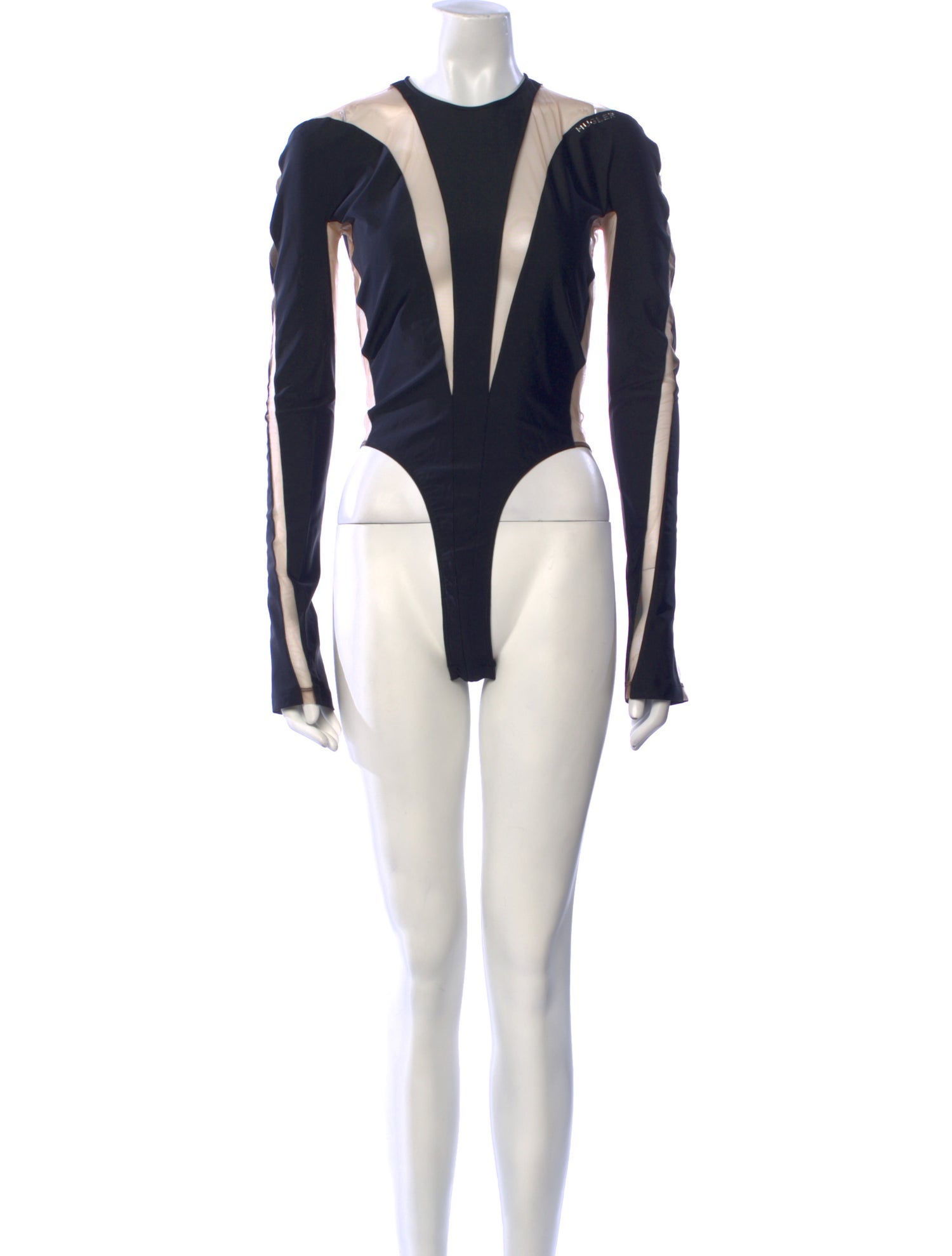 Mugler V-Neck Long Sleeve Bodysuit w/ Tags