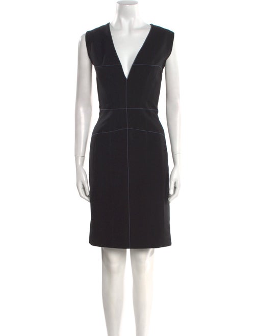 Mugler V-Neck Knee-Length Dress