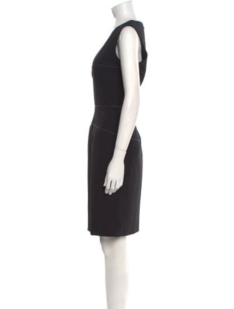 Mugler V-Neck Knee-Length Dress