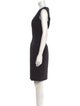 Mugler V-Neck Knee-Length Dress