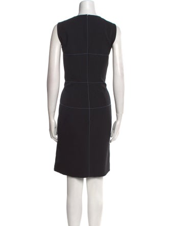 Mugler V-Neck Knee-Length Dress