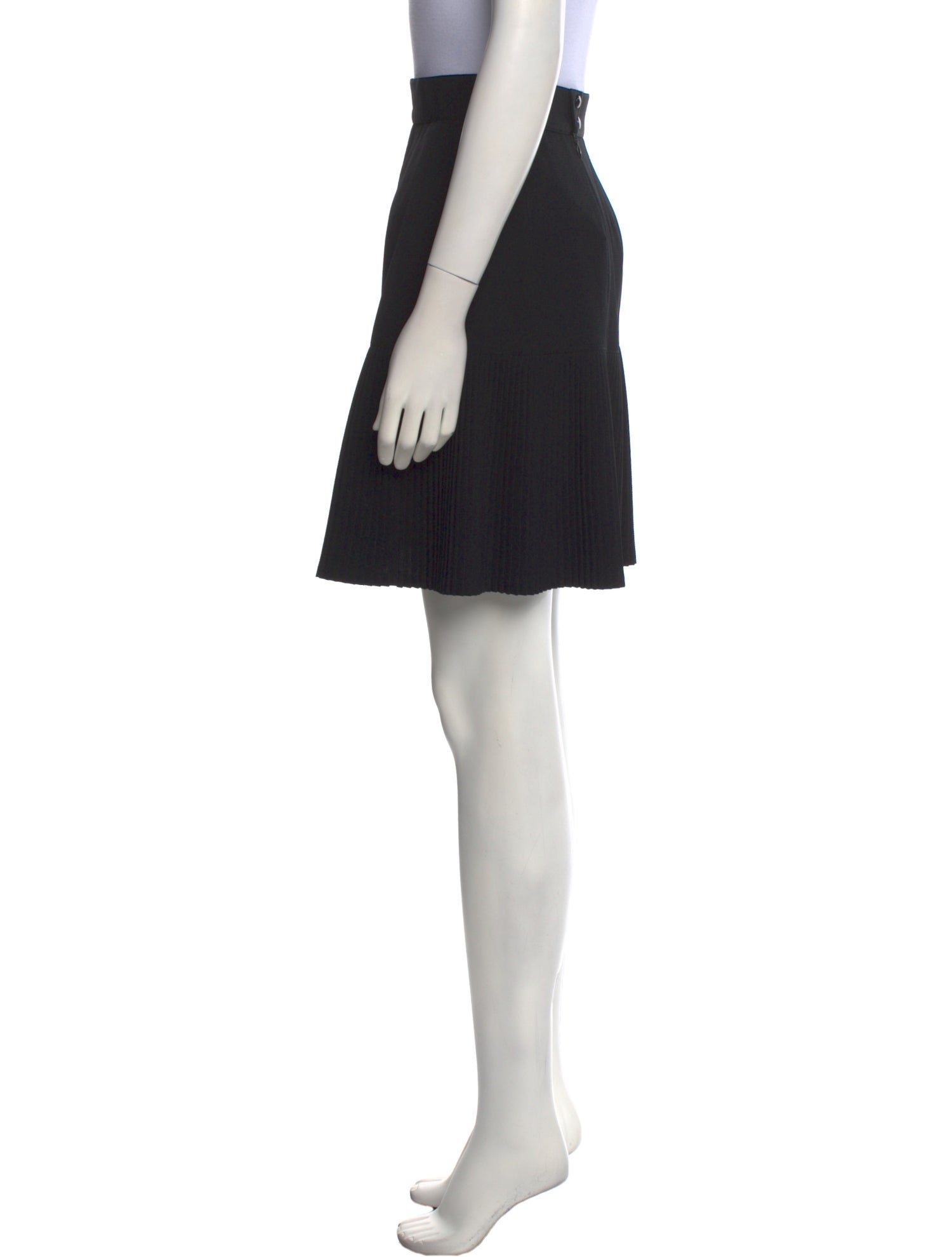 Mugler Pleated Accents Knee-Length Skirt