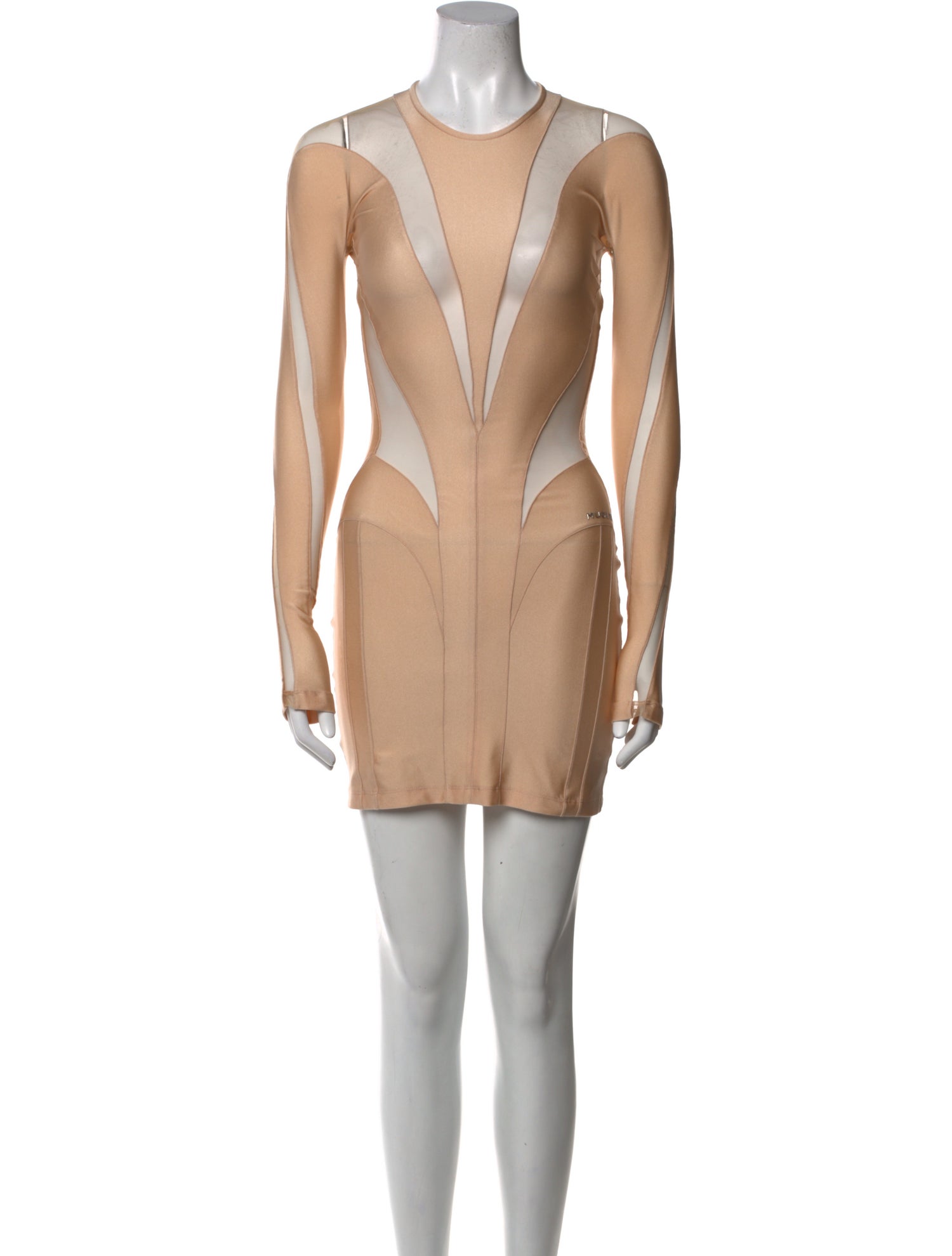 Mugler Crew Neck Mini Dress w/ Tags