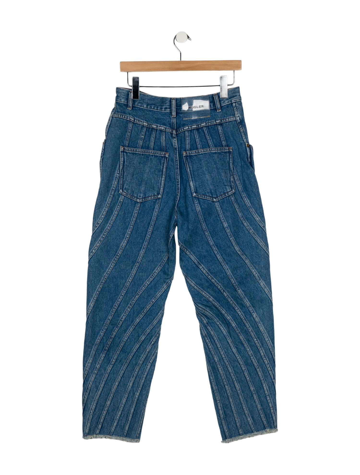 Mugler High-Rise Straight Leg Jeans