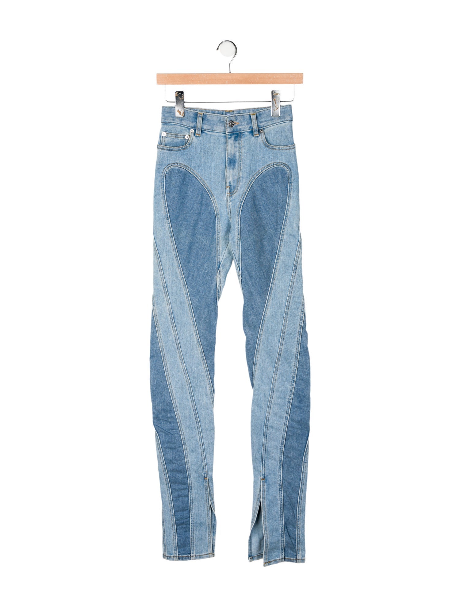 Mugler High-Rise Straight Leg Jeans
