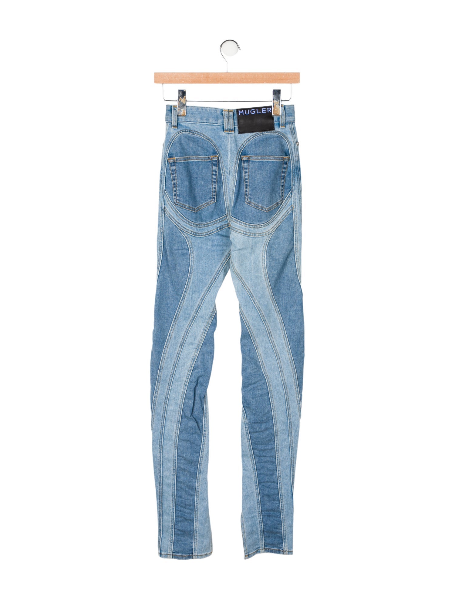 Mugler High-Rise Straight Leg Jeans