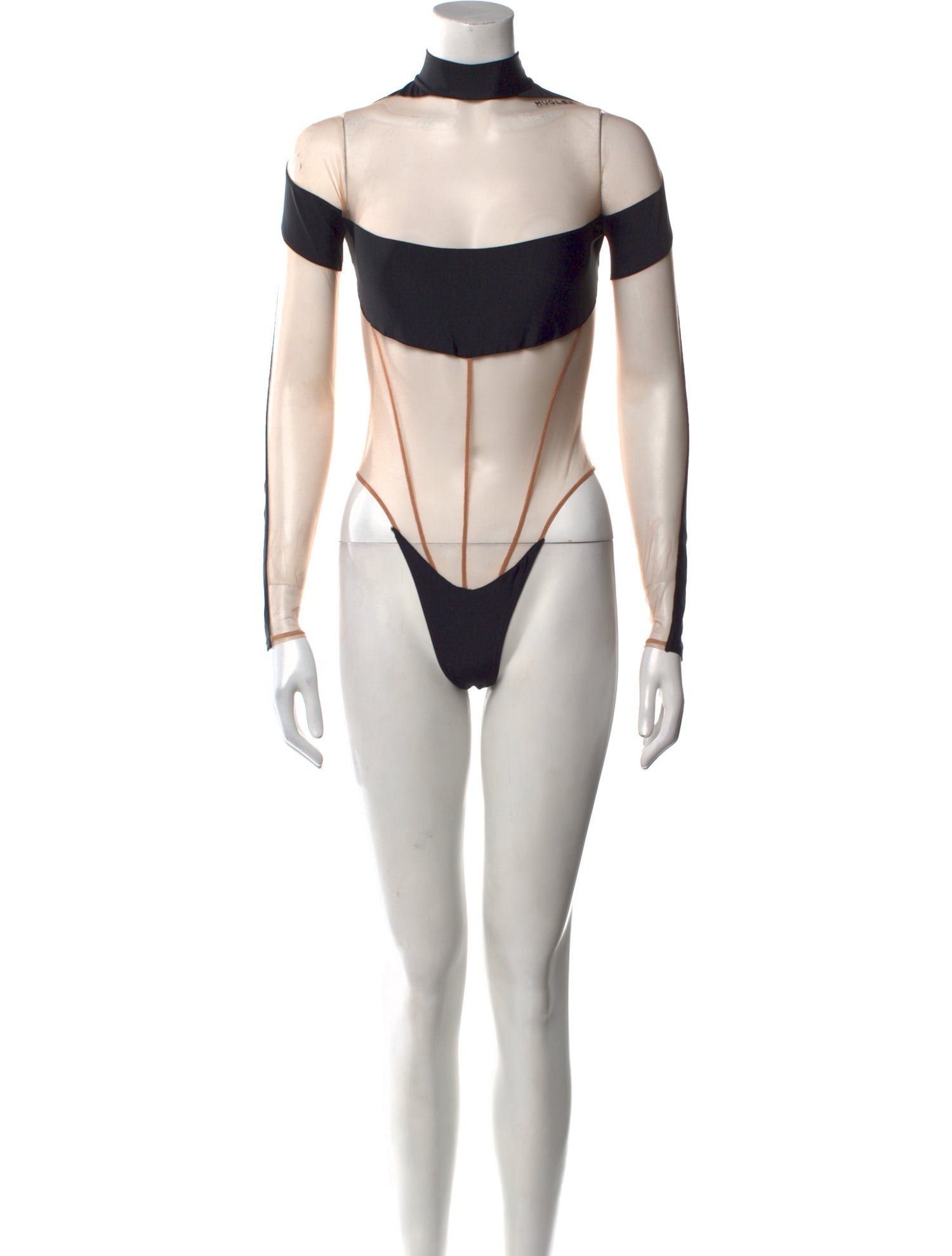 Mugler Turtleneck Long Sleeve Bodysuit