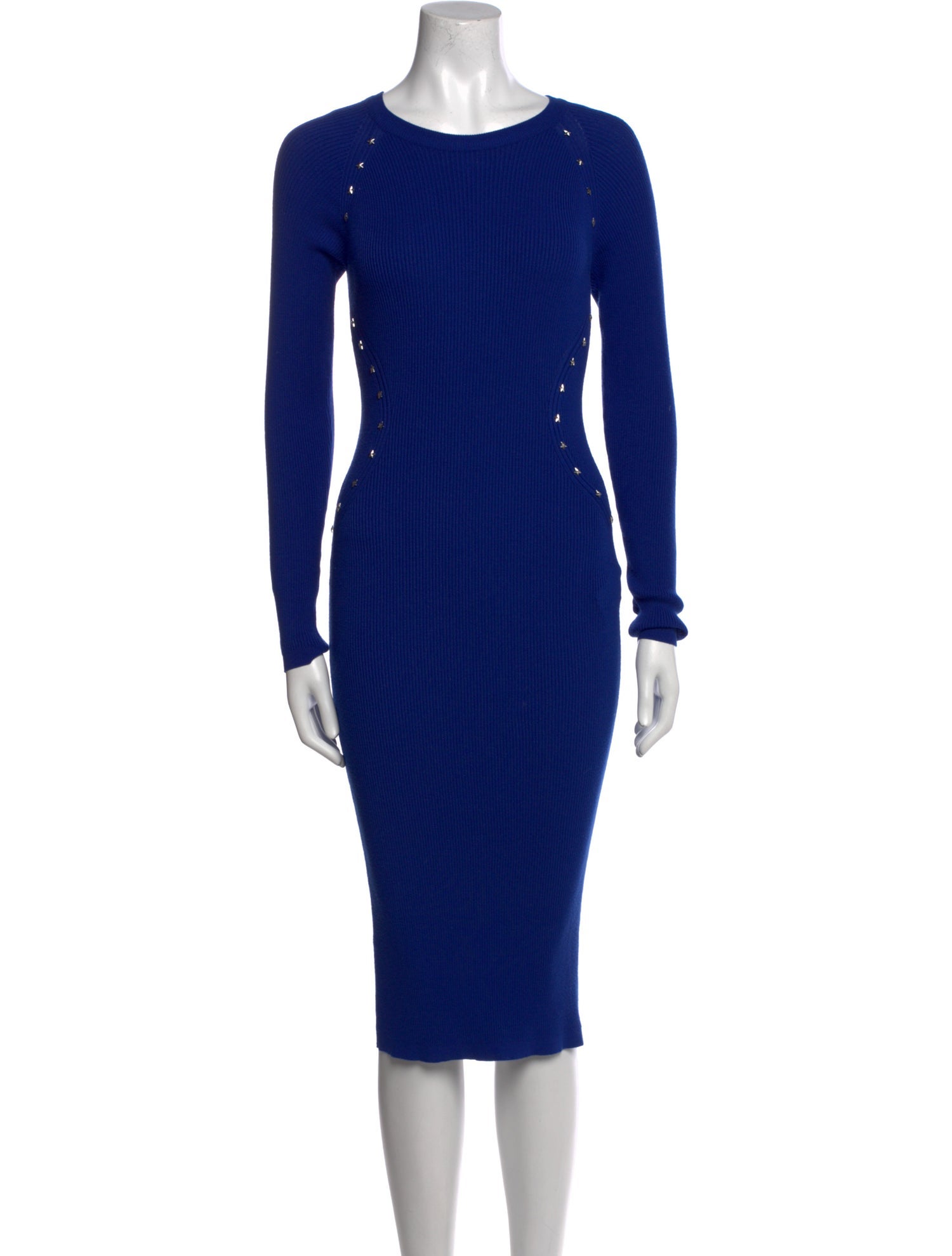 Mugler Crew Neck Midi Length Dress
