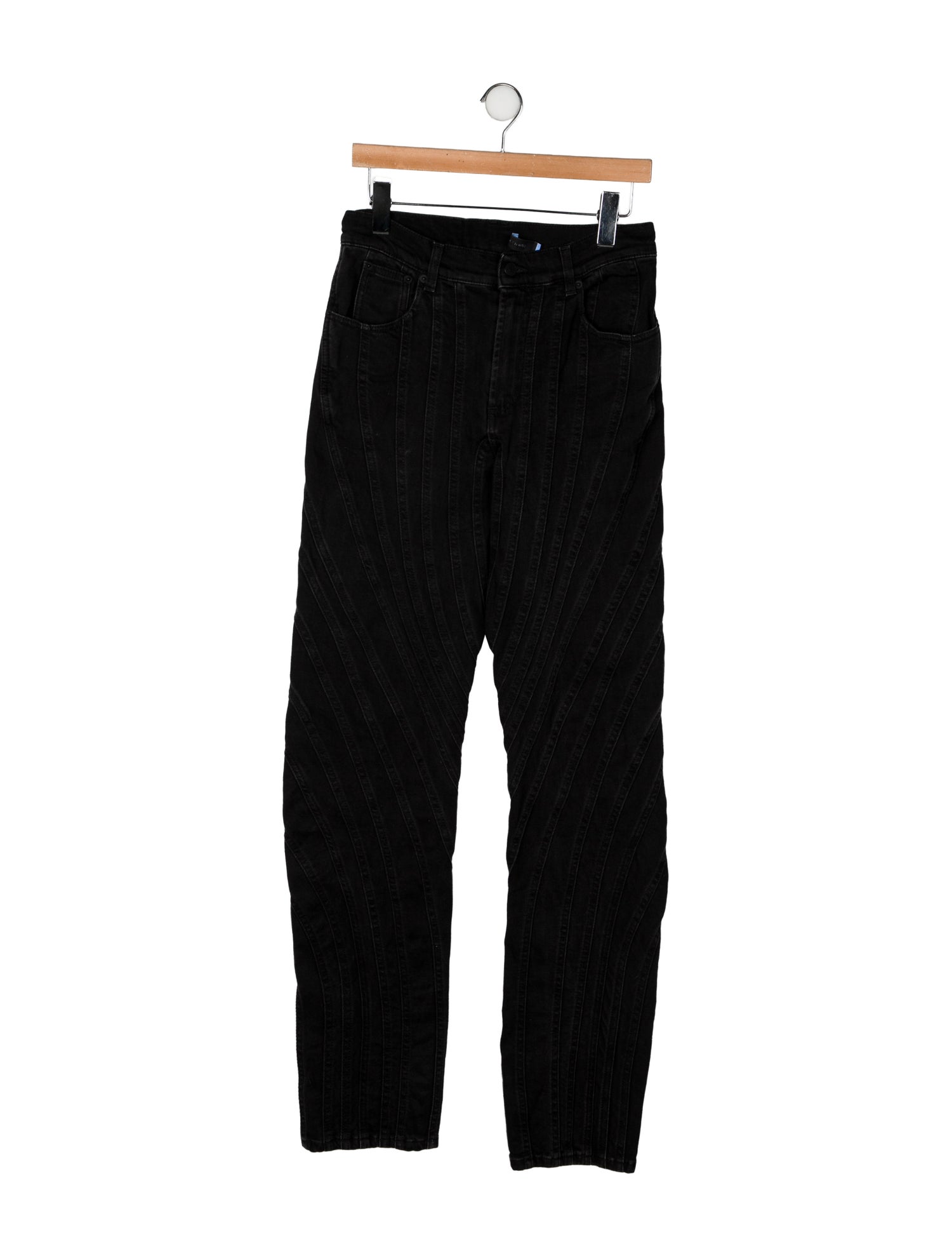 Mugler High-Rise Straight Leg Jeans