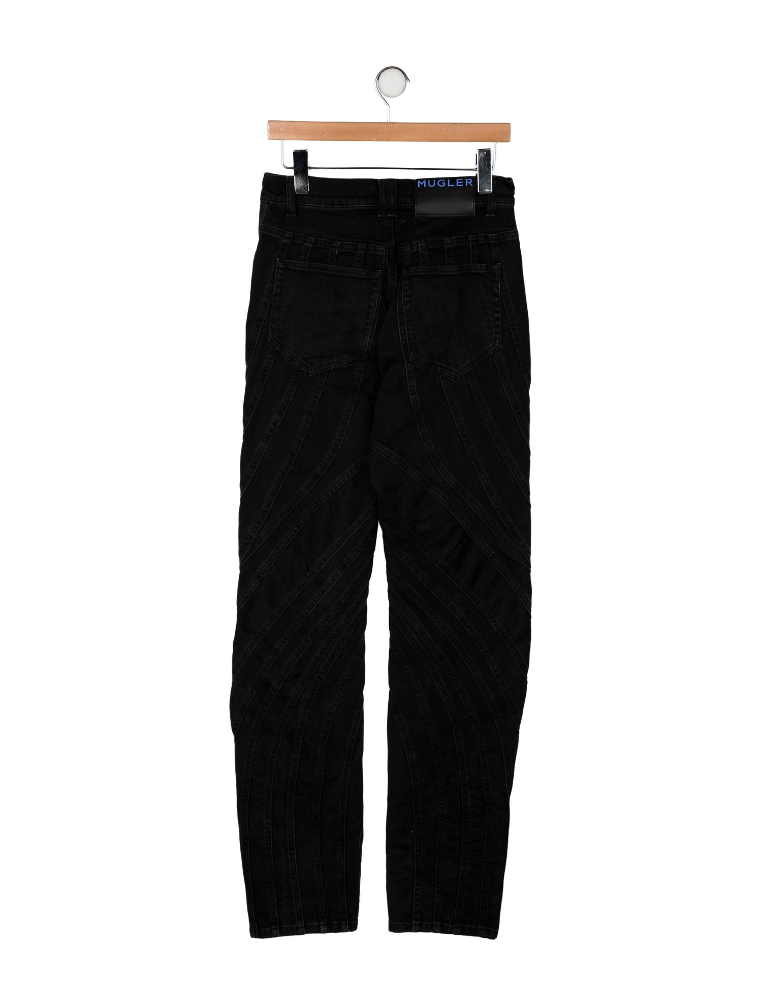 Mugler High-Rise Straight Leg Jeans