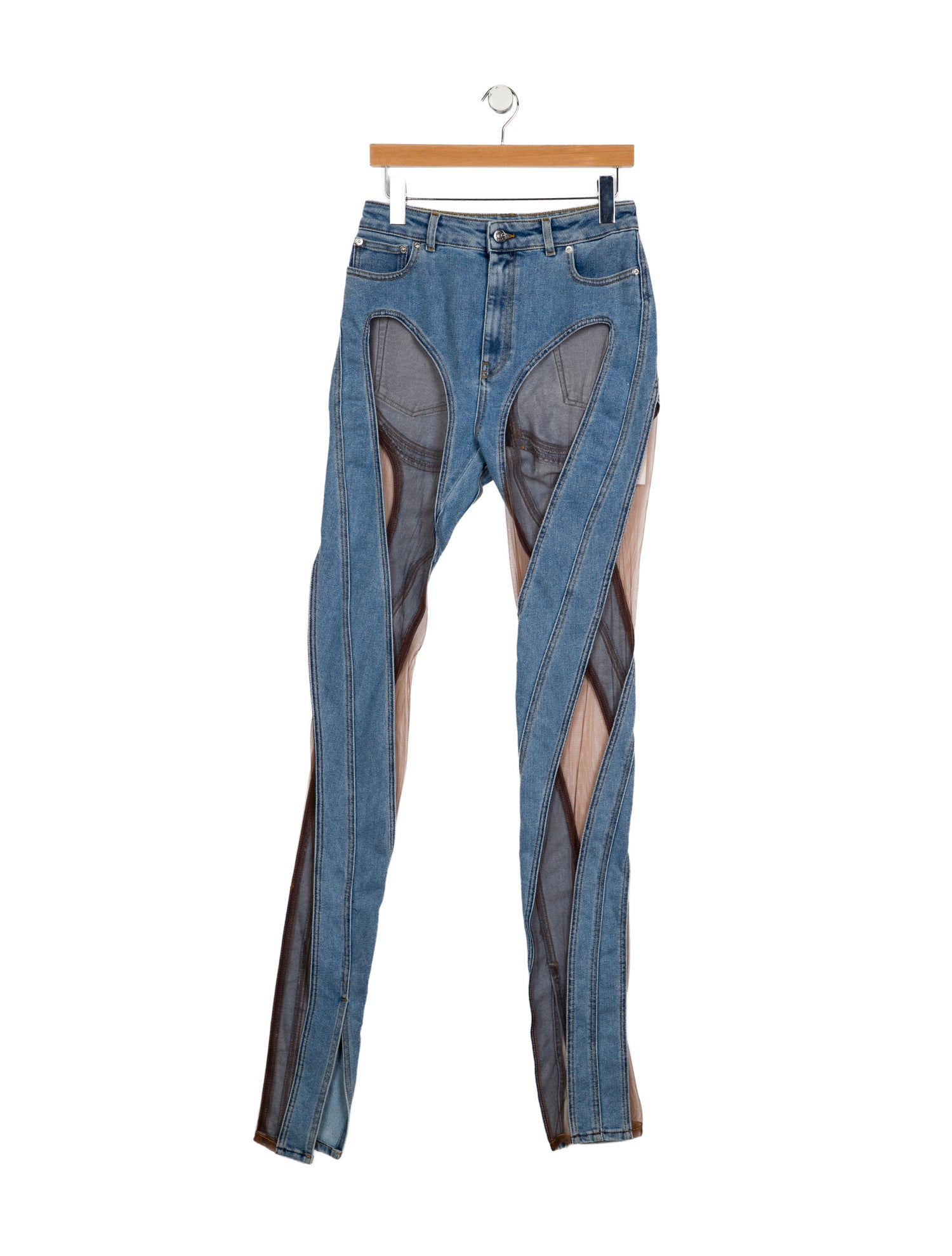 Mugler High-Rise Straight Leg Jeans w/ Tags