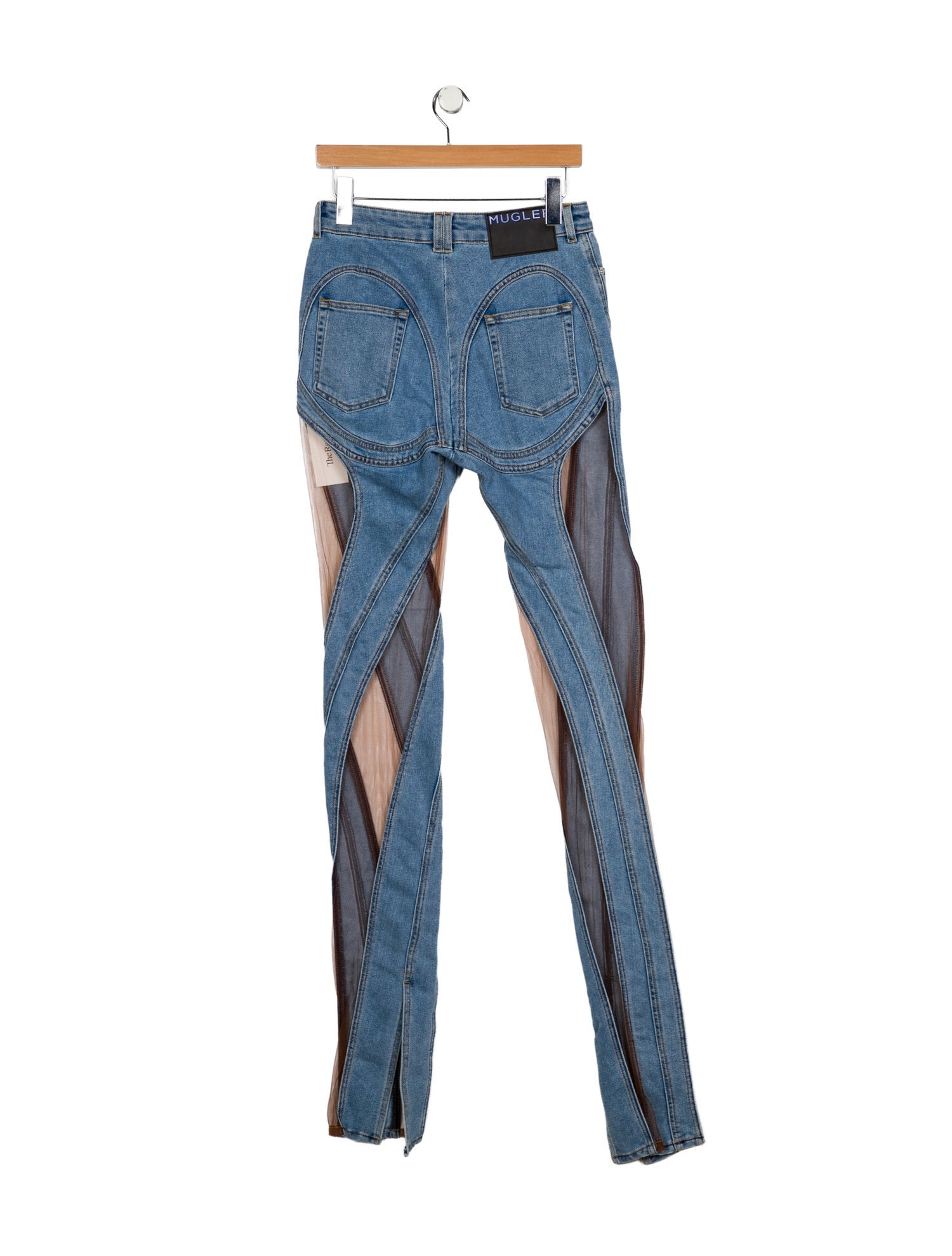 Mugler High-Rise Straight Leg Jeans w/ Tags