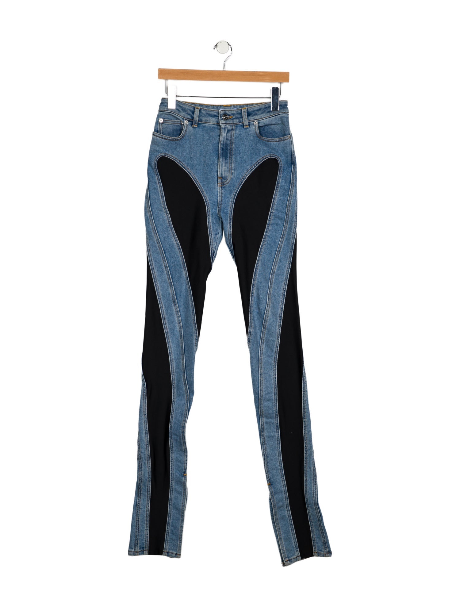 Mugler Mid-Rise Straight Leg Jeans