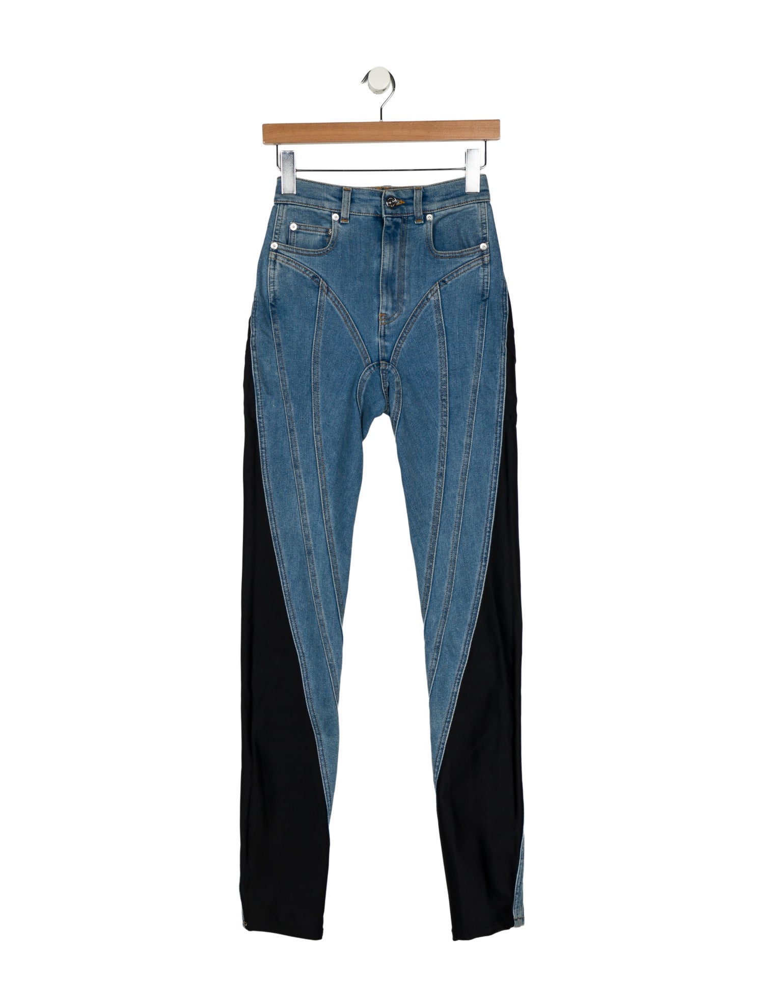 Mugler Mid-Rise Straight Leg Jeans
