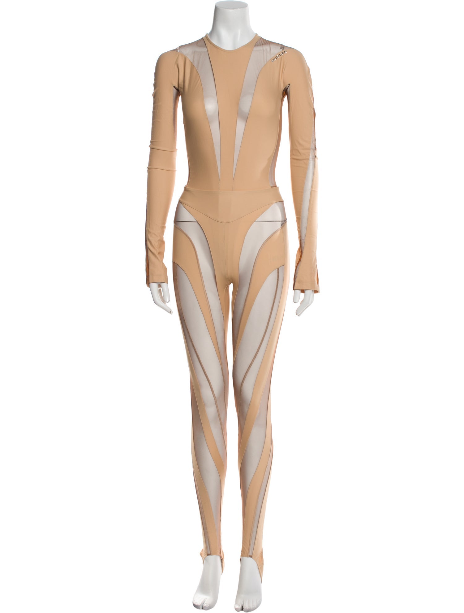 Mugler Nylon Mesh Accents Pant Set