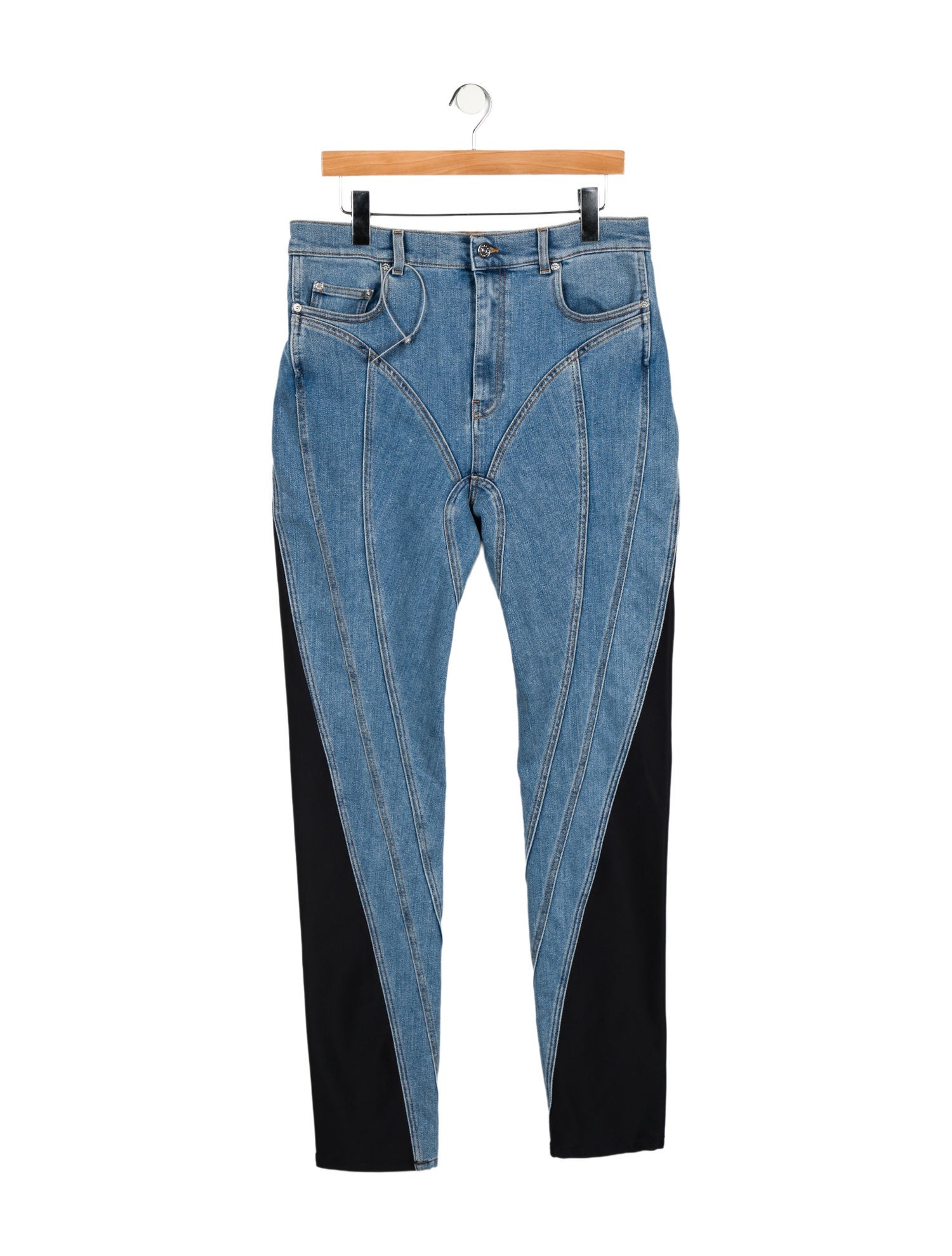 Mugler High-Rise Straight Leg Jeans