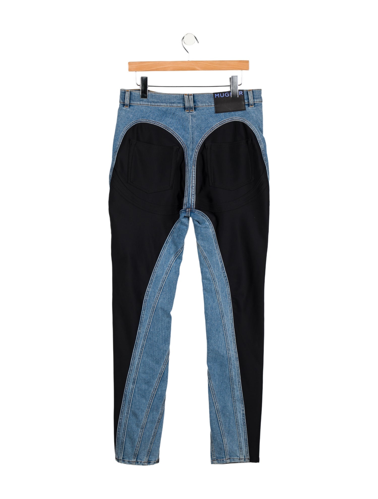 Mugler High-Rise Straight Leg Jeans