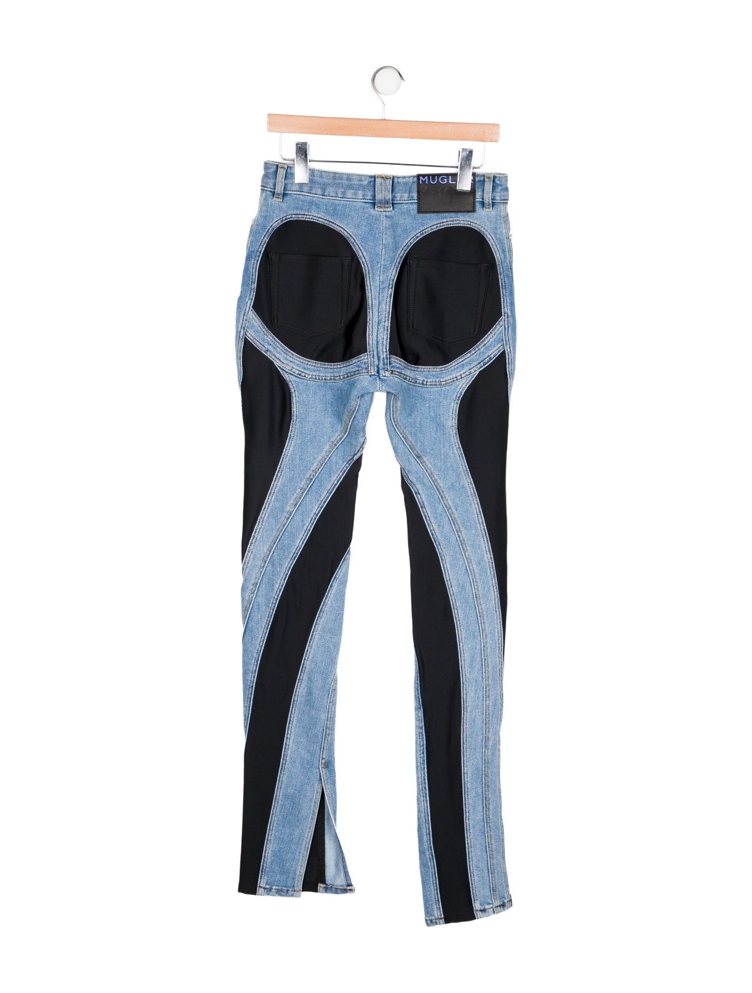 Mugler High-Rise Straight Leg Jeans w/ Tags