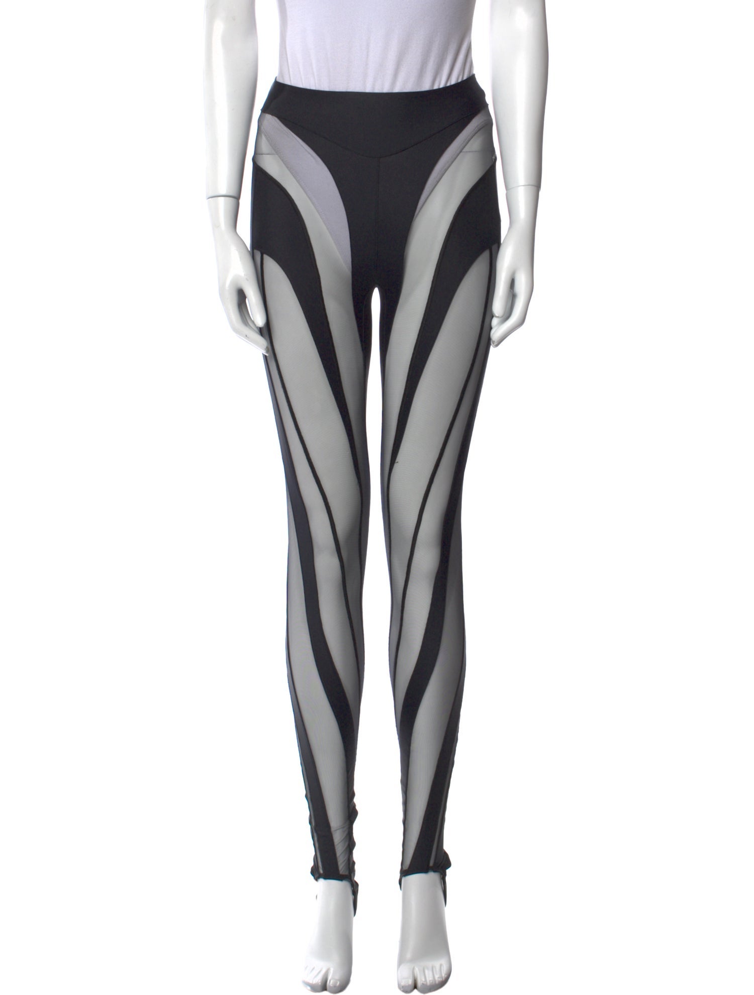 Mugler Striped Skinny Leg Pants