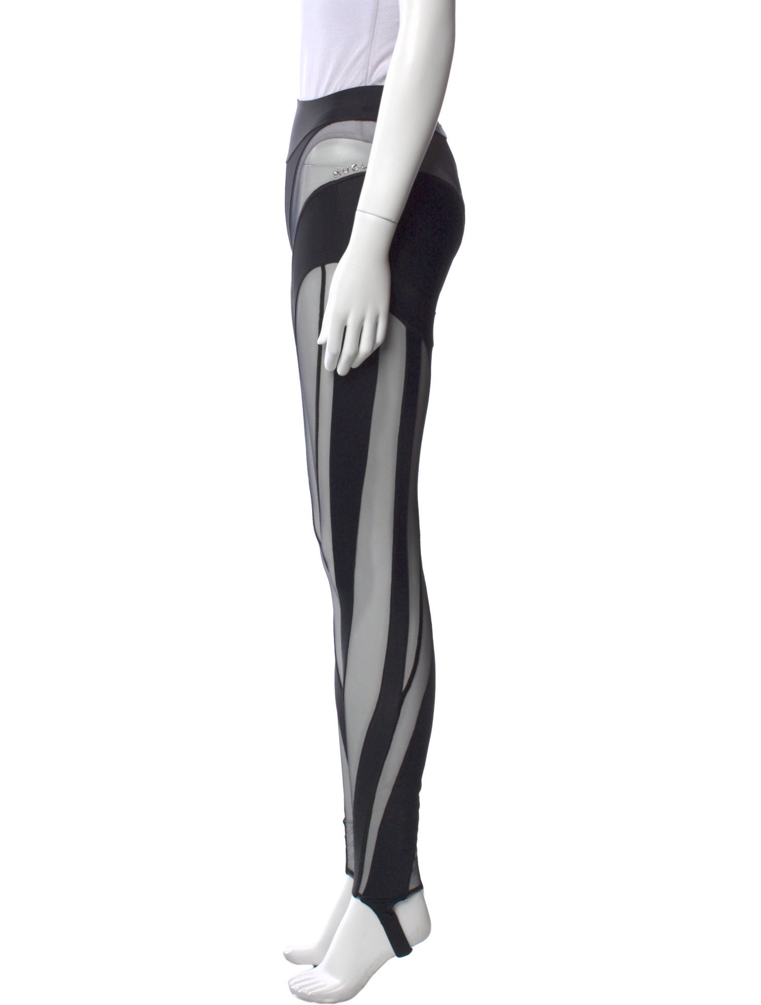 Mugler Striped Skinny Leg Pants