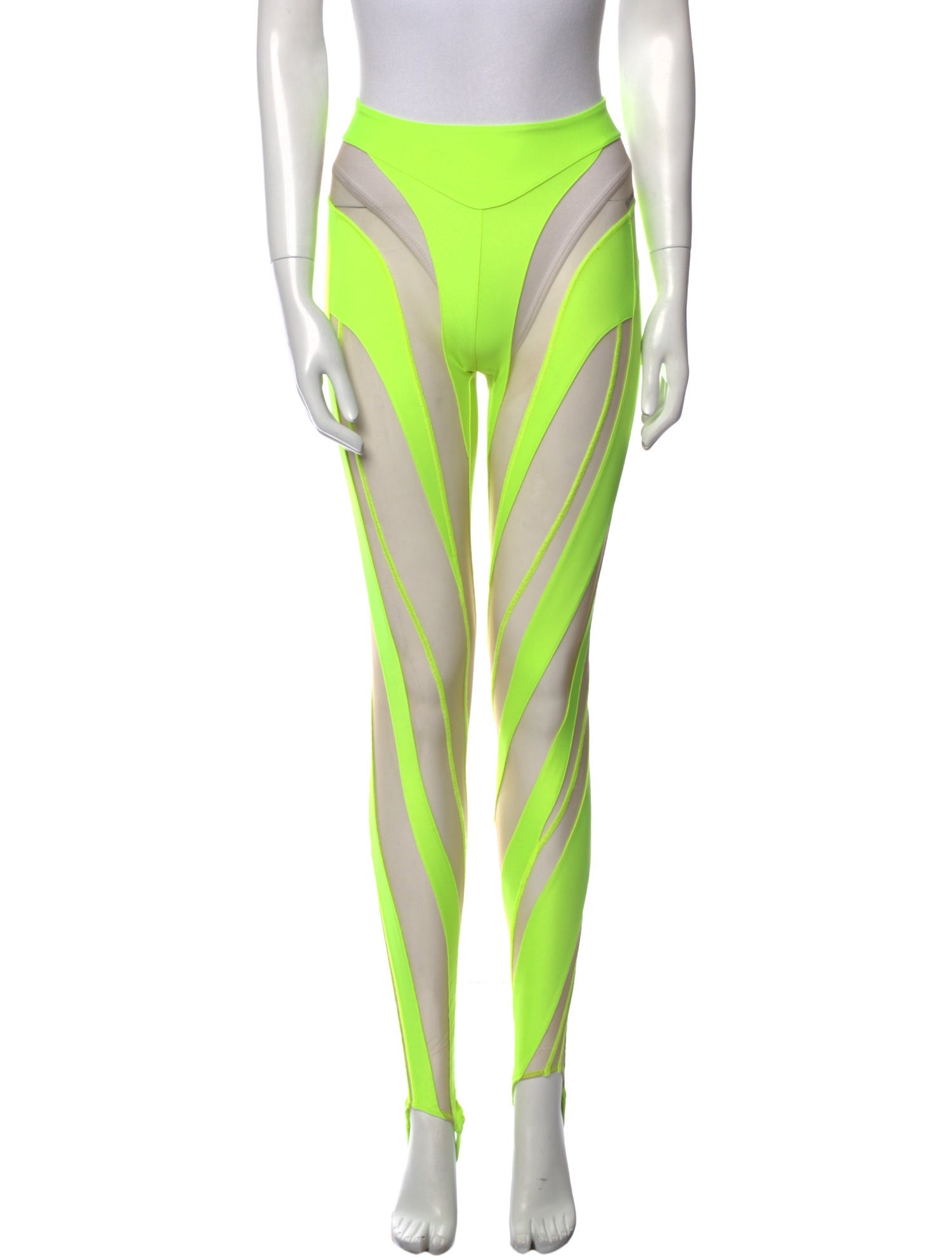 Mugler Colorblock Pattern Skinny Leg Pants