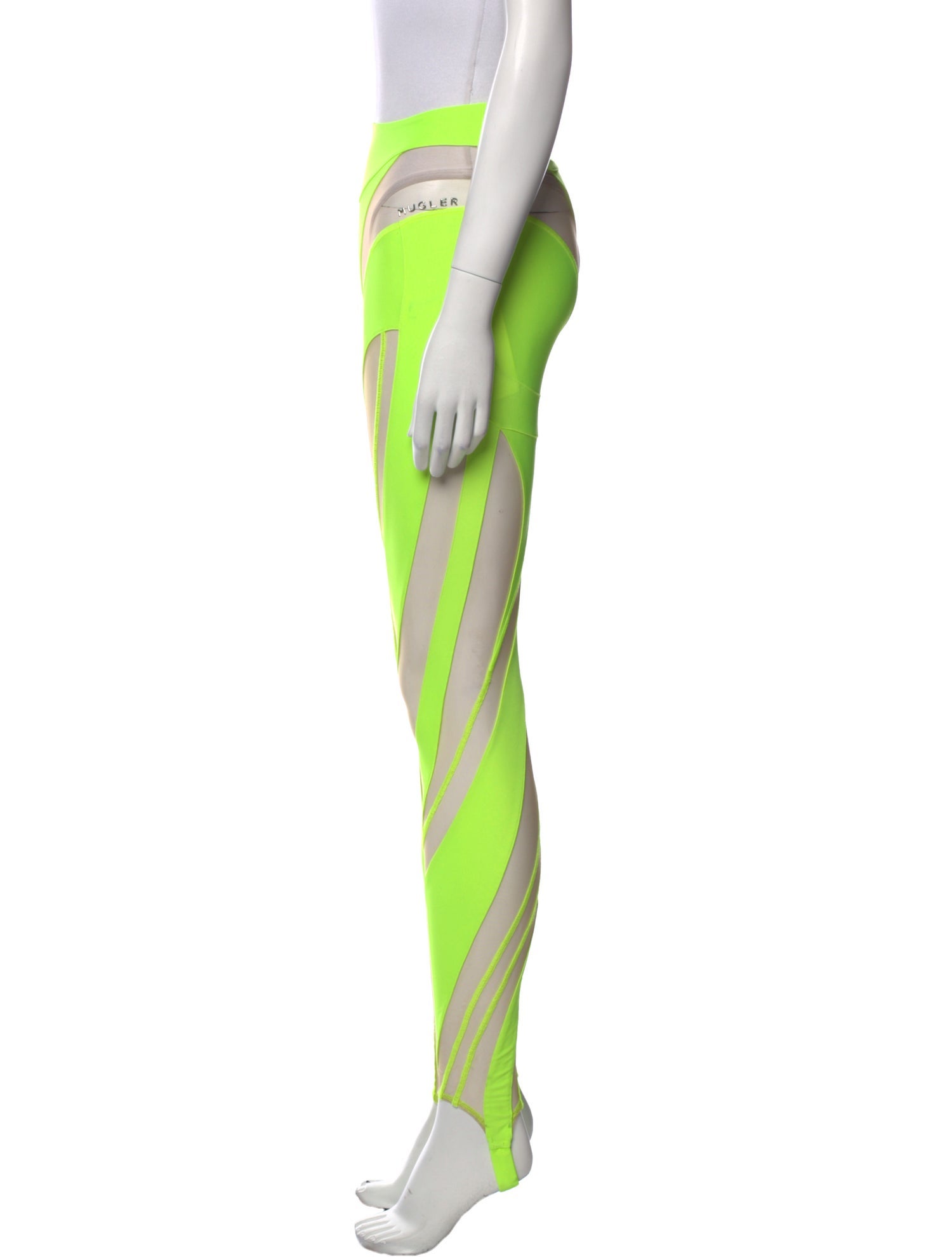 Mugler Colorblock Pattern Skinny Leg Pants